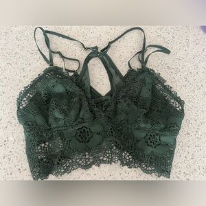 Aerie Lace Removable Pads Padded Bralette cami XS sexy bra halter top longline